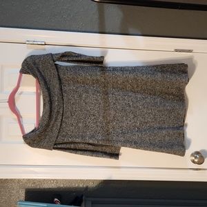 Gray off the shoulder sweater dress